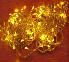 Гирлянда светодиодная нить 100 LED, желтый 10 метров