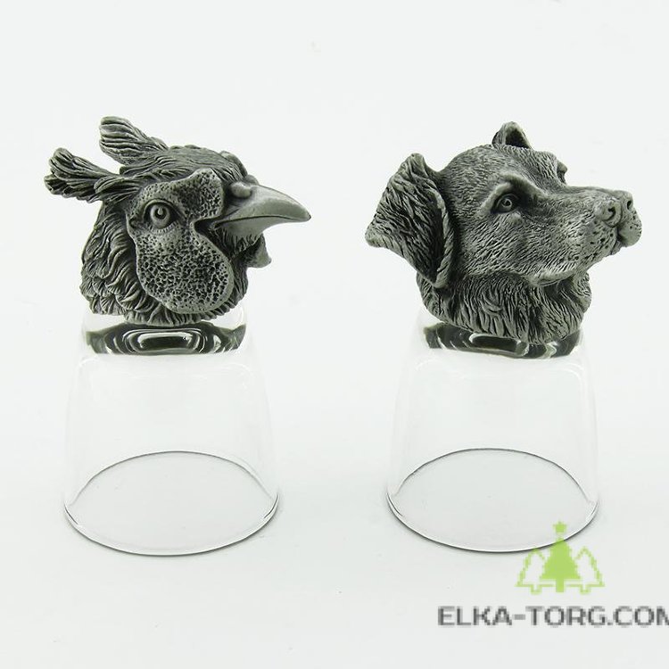 R-94714 Набор из 2 стопок-перевертышей Фазан и Лабрадор