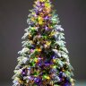 CRYSTAL TREES Искусственная Ель Власта заснеженная с вплетенной гирляндой 210 см