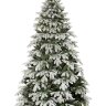 CRYSTAL TREES Искусственная Ель Власта заснеженная с вплетенной гирляндой 210 см