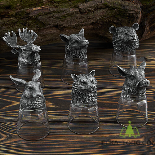 R-94690 Набор из 6 стопок-перевертышей Охотник