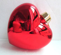 Елочное украшение Сердце 23 см пластик красное