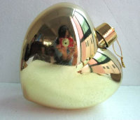 Елочное украшение Сердце 23 см пластик золото