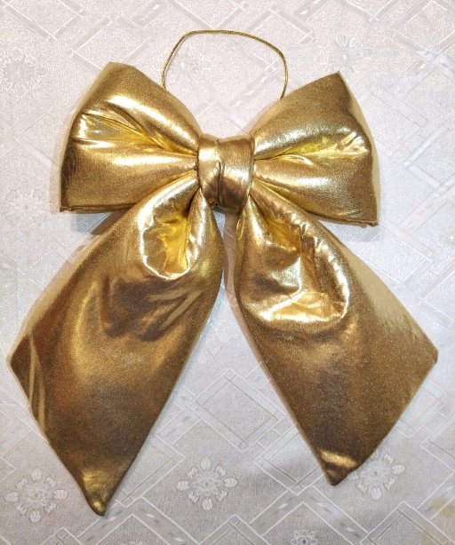Бант золотой 30 см новогоднее украшение 