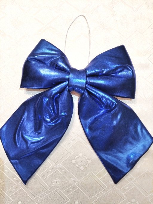 Бант синий 30 см новогоднее украшение 