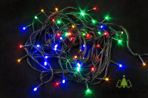 Гирлянда нить 60 LED мульти 6 м