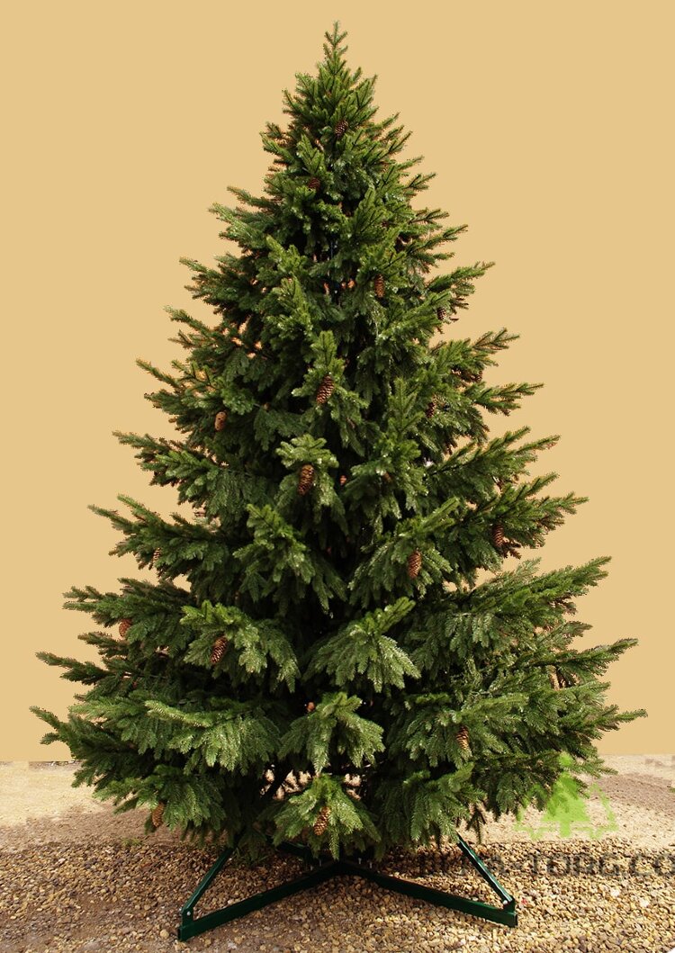 Искусственная елка Сказочная с шишками интерьерная стволовая литая 2.5-8 м