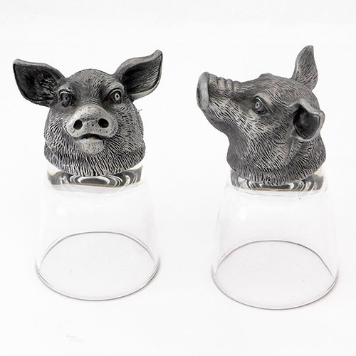 Набор из 2 стопок-перевертышей со свиньей 