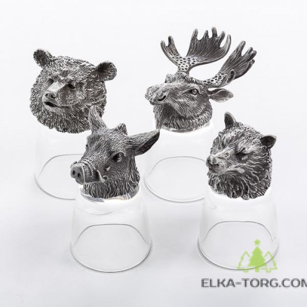 R-94799 Набор из 4 стопок-перевертышей Удачной охоты