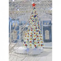 Искусственная елка Виктория интерьерная белая стволовая ПВХ 4-8 м  