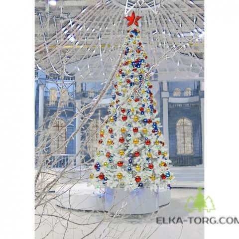 Искусственная елка Виктория интерьерная белая стволовая ПВХ 4-8 м  