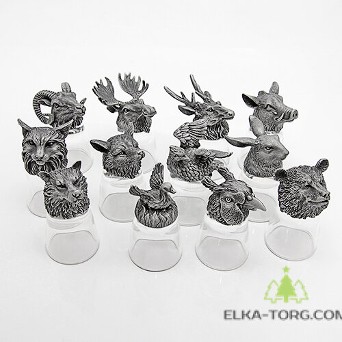 R-91002 Набор из 12 стопок-перевертышей Животный мир