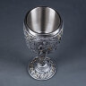 QA-71026 (24) Бокал Рыцарь, нержавеющая сталь/искусственный камень 8*8*19см, 200 мл