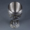 QA-83917 Бокал Рыцарь, нержавеющая сталь/искусственный камень 8*8*19см, 200 мл
