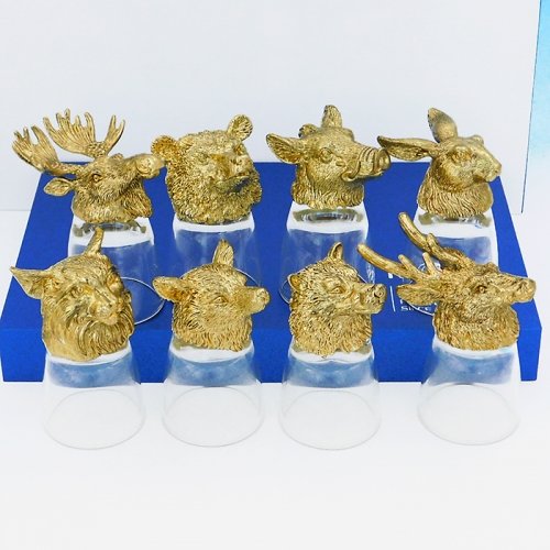 Набор из 8 стопок-перевертышей Удачной охоты в золоте