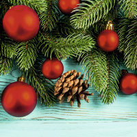 Ограждение для каркасной елки Декор на дереве бирюза