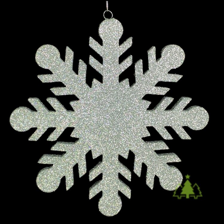 СНЕЖИНКА ДЛЯ ДЕКОРА РЕЗНАЯ D-30 СМ (1ШТ) СЕРЕБРИСТЫЙ