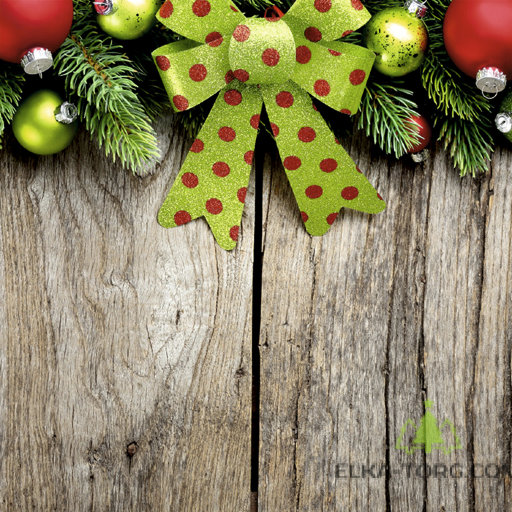 Ограждение для стволовой елки Декор на дереве зеленый бант