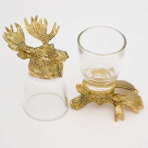 Набор из 2 стопок-перевертышей Лось в золоте