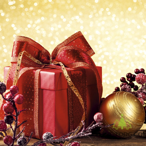 Ограждение для каркасной елки Декор красный подарок