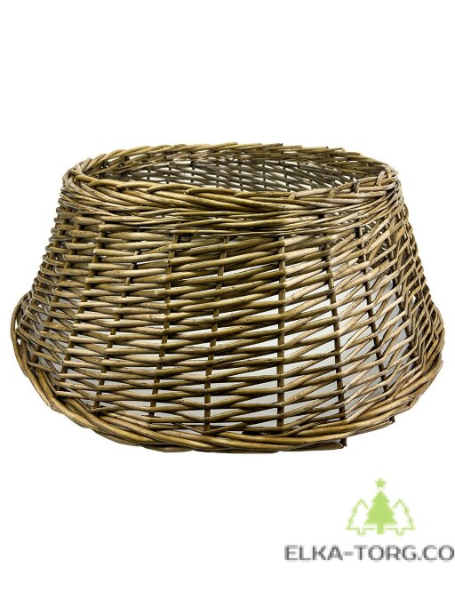 Корзина под елку плетеная 65*45*26 см_коричневый