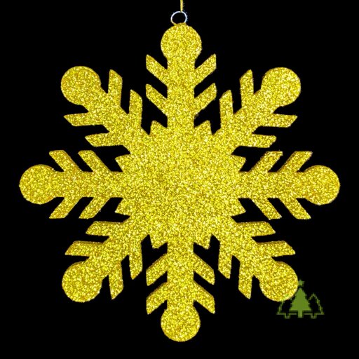 СНЕЖИНКА ДЛЯ ДЕКОРА РЕЗНАЯ D-40 СМ (1ШТ) ЗОЛОТАЯ 