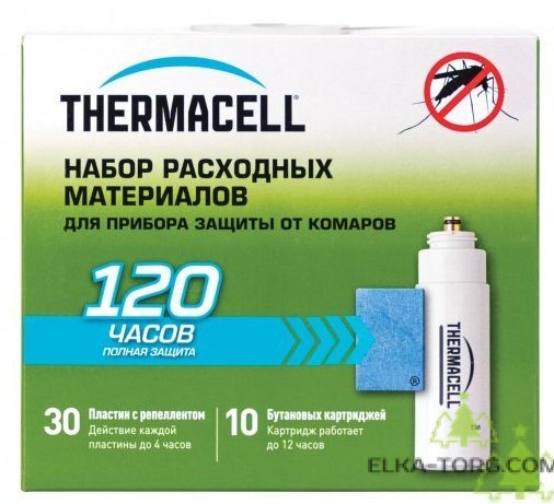 Набор запасной Thermacell Mega Refill (10 газовых картриджей + 30 пластин)