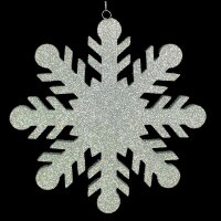 СНЕЖИНКА ДЛЯ ДЕКОРА РЕЗНАЯ D-50 СМ (1ШТ) СЕРЕБРИСТЫЙ  