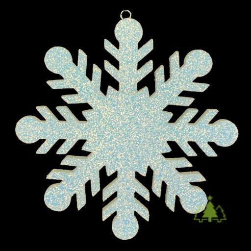 СНЕЖИНКА ДЛЯ ДЕКОРА РЕЗНАЯ D-50 СМ (1ШТ) БИРЮЗОВЫЙ  