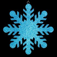 СНЕЖИНКА ДЛЯ ДЕКОРА РЕЗНАЯ D-50 СМ (1ШТ) СИНИЙ  