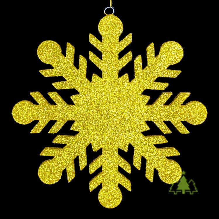 СНЕЖИНКА ДЛЯ ДЕКОРА РЕЗНАЯ D-50 СМ (1ШТ) ЗОЛОТАЯ  