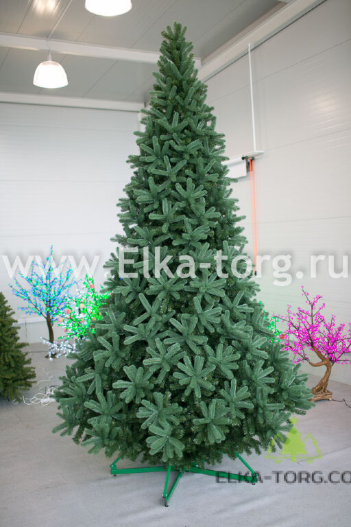 Искусственная ель Green Trees Европейская литье + ПВХ 5.5 м    