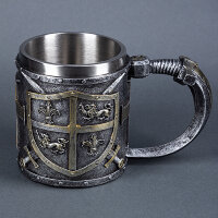 Кружка ГЕРБ нерж.сталь/искусственный камень 17*10*10.8см, 430 мл               