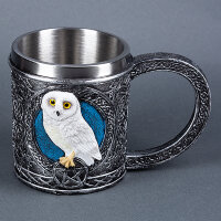  Кружка СОВА нерж.сталь/искусственный камень 15.4*10.8*10.8см, 430 мл   