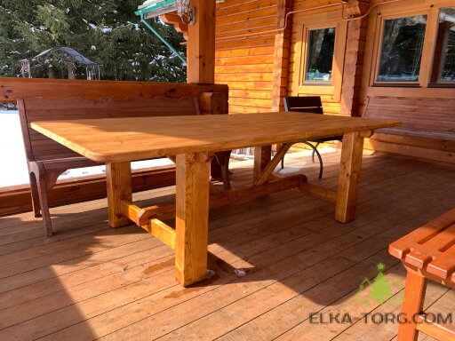 Стол из массива дерева 240*120*75 см.  