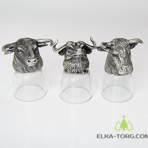R-96106 Набор из 3 стопок-перевертышей Быки