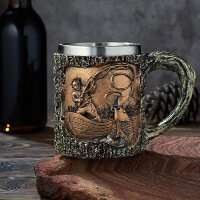  Кружка РЫБАК нерж.сталь/искусственный камень 15*10*11,5см, 430 мл