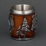Кружка БУРЫЙ МЕДВЕДЬ нерж.сталь/искусственный камень 15*10*11,5см, 430 мл