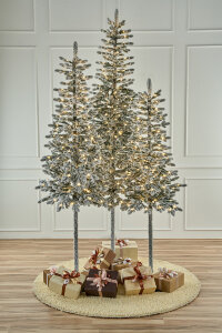 Елка с лампочками литая заснеженная Королева Тянь Шаня 2.1 м 