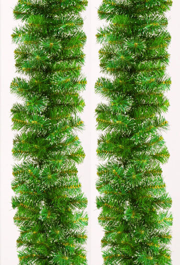 Хвойная гирлянда Ели Peneri зеленая с белыми кончиками 