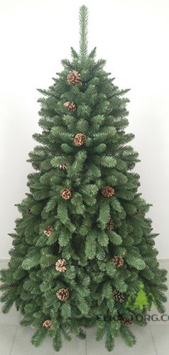 Искусственная ель CRYSTAL TREES Триумфальная с шишками 180 см 
