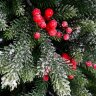 CRYSTAL TREES Искусственная Ель Лаки заснеженная с ягодами 210 см