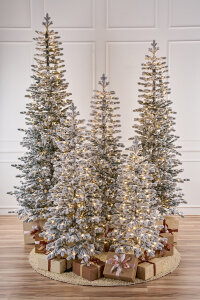 Ель с лампочками заснеженная Тикко 2.2 м  