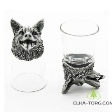 R-94708 Набор из 2 стопок-перевертышей Собака немецкая овчарка