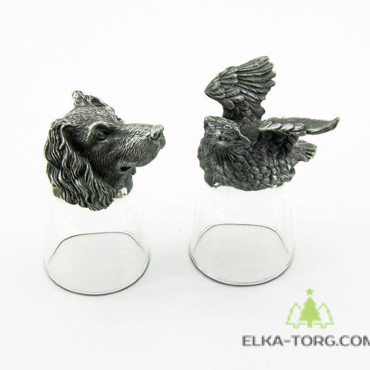 R-94705 Набор из 2 стопок-перевертышей Спаниель и Куропатка