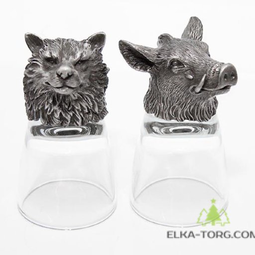 R-94783 Набор из 2 стопок-перевертышей Кабан и Волк