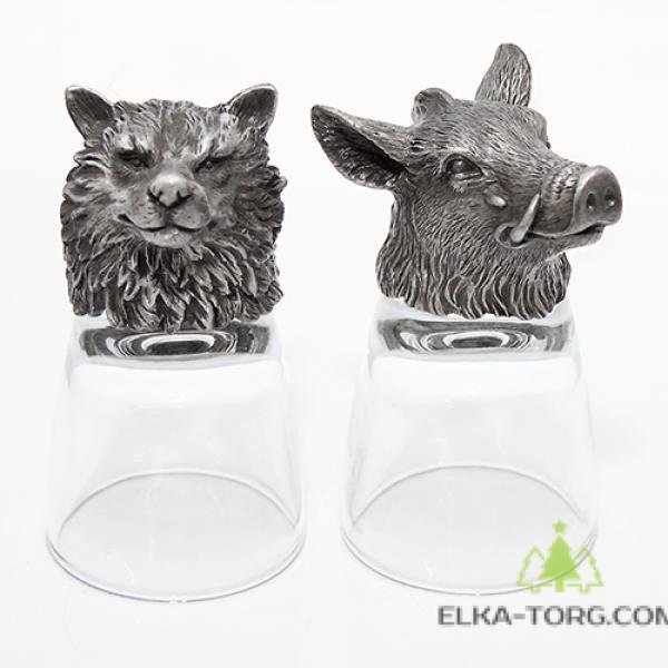 R-94783 Набор из 2 стопок-перевертышей Кабан и Волк