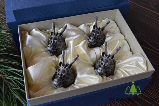  Набор из 4 стопок-перевертышей Дракон 