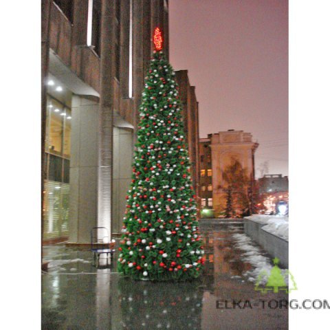 Искусственная елка Виктория уличная каркасная зауженная ПВХ 4-15 м 