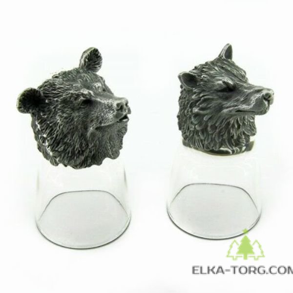 R-94702 Набор из 2 стопок-перевертышей Медведь и Волк